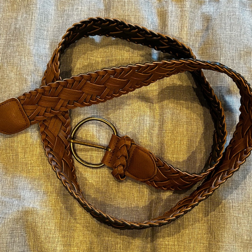 Elegant Braided Leather Belt-women’s